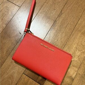 Michael Kors Vibrant Red Clutch Wristlet